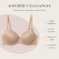 6 Pack Brasier Polyester Jacquard Nude