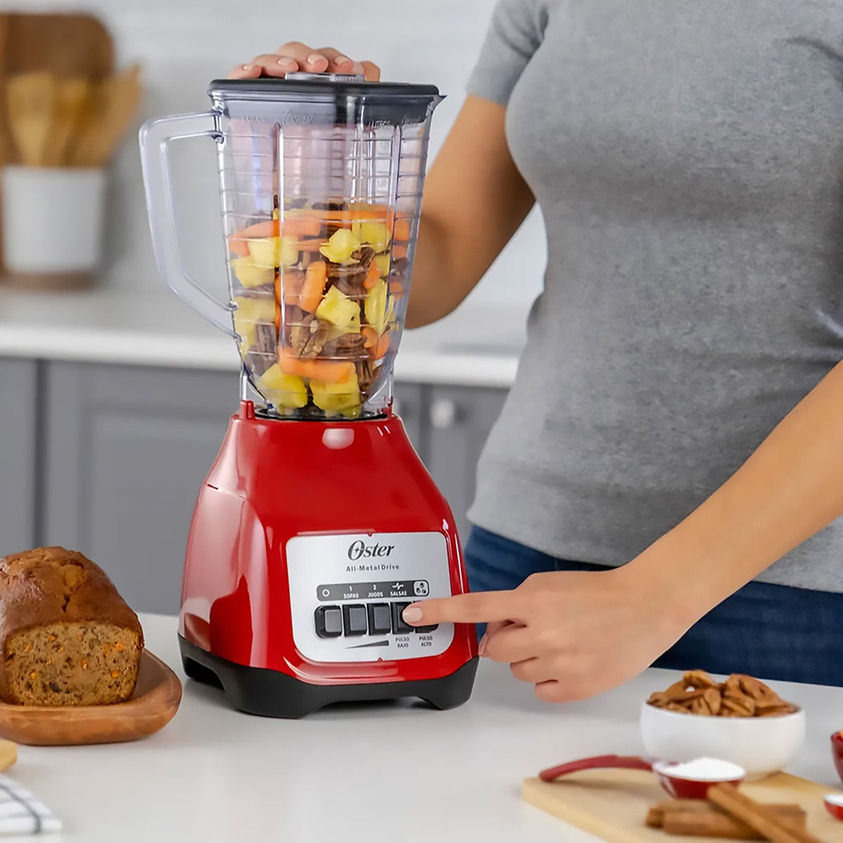 Licuadora Con Vaso de Pl‡stico 1.25 Litros 2 Velocidades Oster - imagen 3